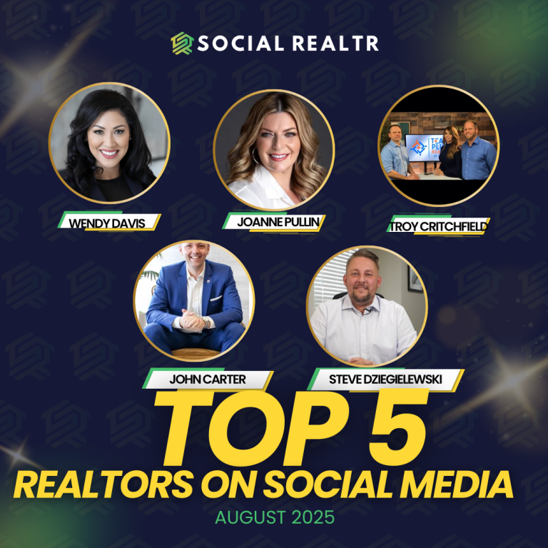 Top 5 Recognized Realtors on Social Media in AUGUST 2025