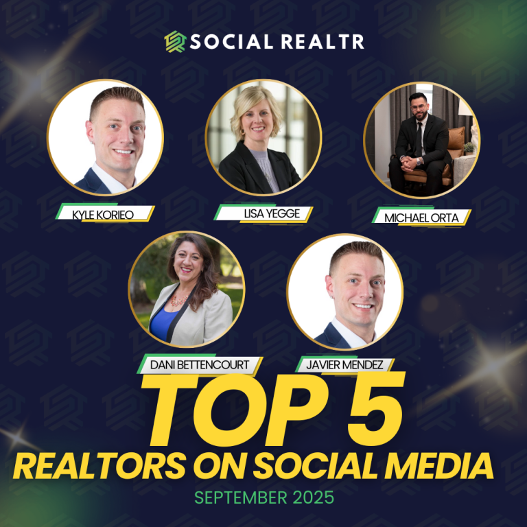 Top 5 Recognized Realtors on Social Media in SEPTEMBER 2025