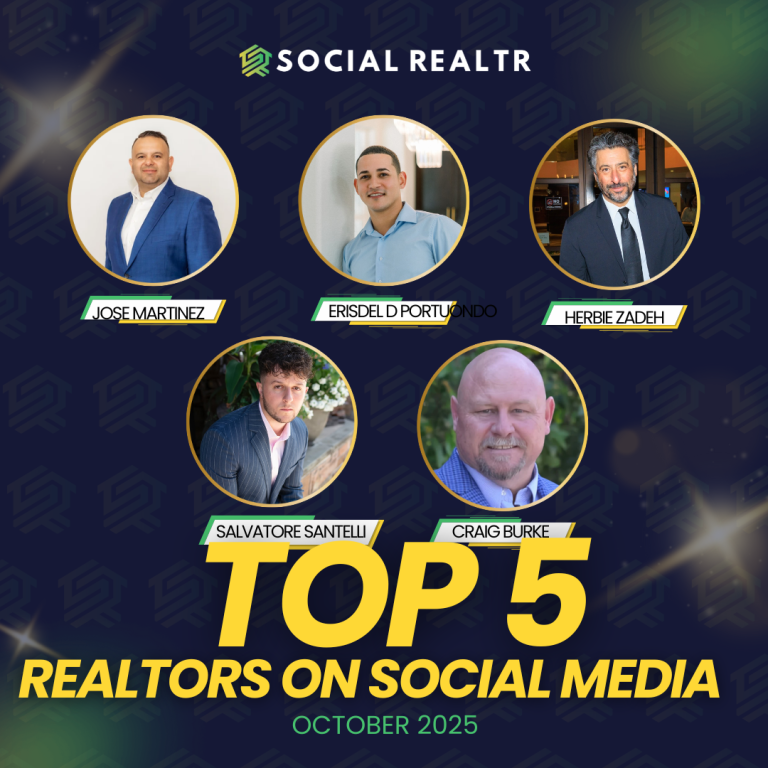 Top 5 Recognized Realtors on Social Media in OCTOBER 2025