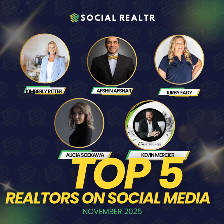 Top 5 Recognized Realtors on Social Media in NOVEMBER 2025